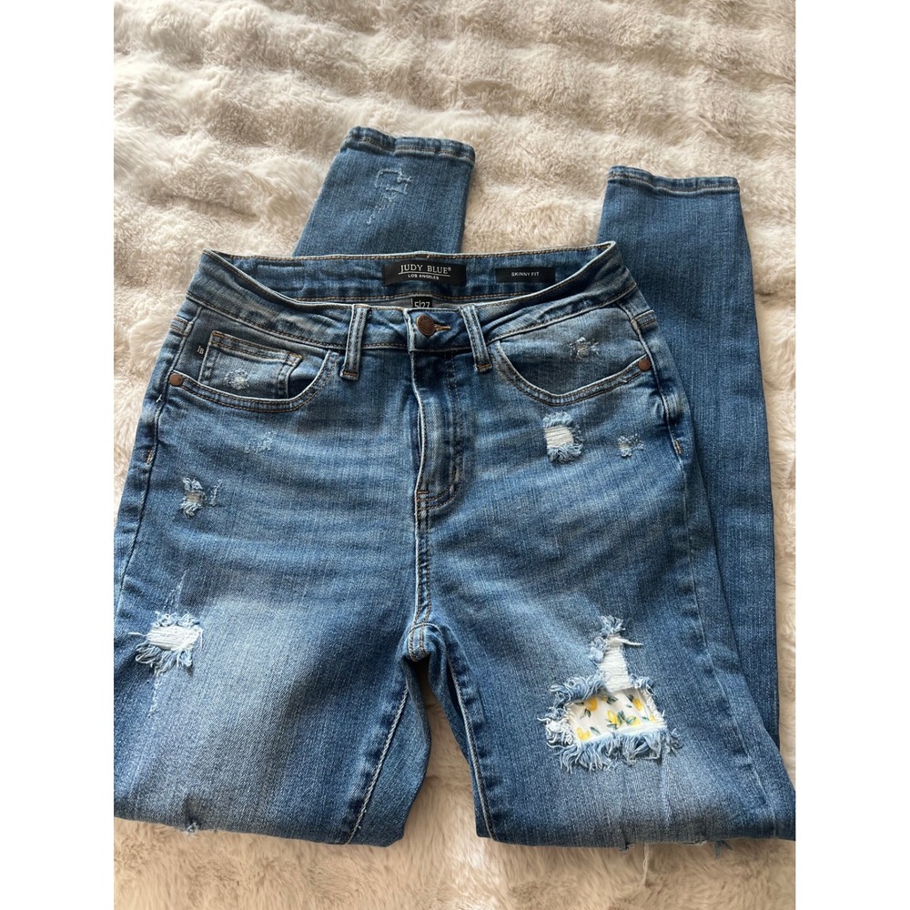 Judy Blue Lemon Patch Women's High Waist‎ Skinny Jeans